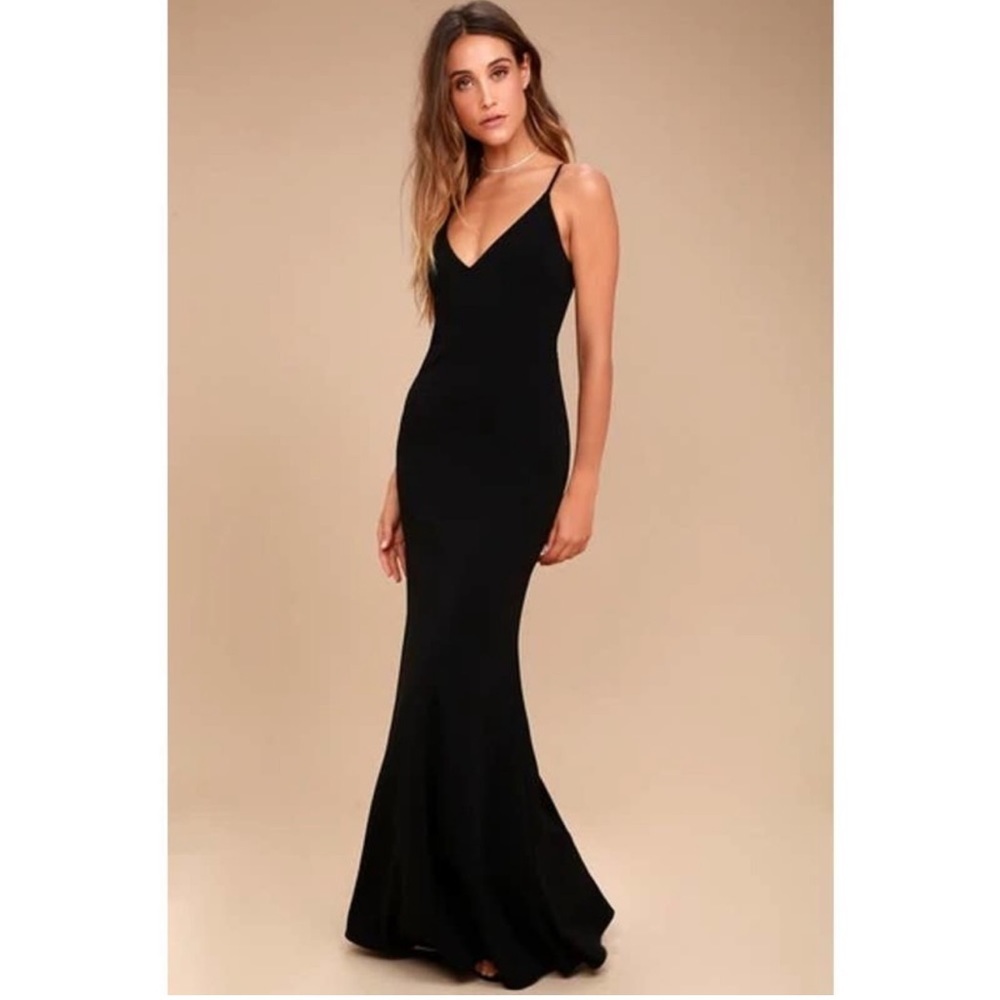 Lulu’s Infinite Glory Black Dress